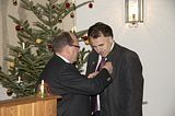 Auch Karl Metzger wird fr seine langjhrige Mitgliedschaft ausgezeichnet